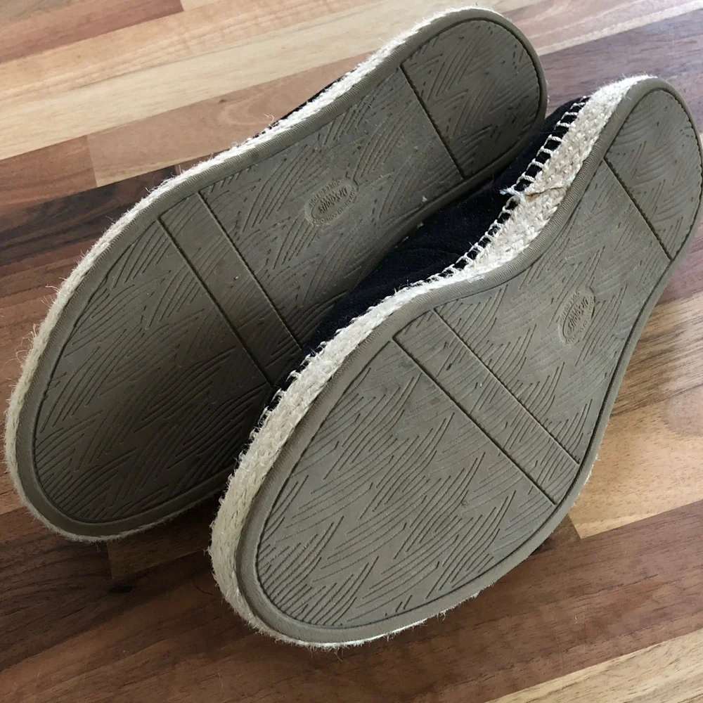 Dr. Scholl's Black Platform Espadrille Slip-Ons